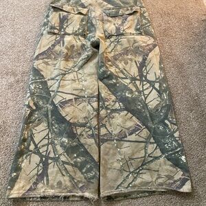 Camouflage Wide-Leg Pants